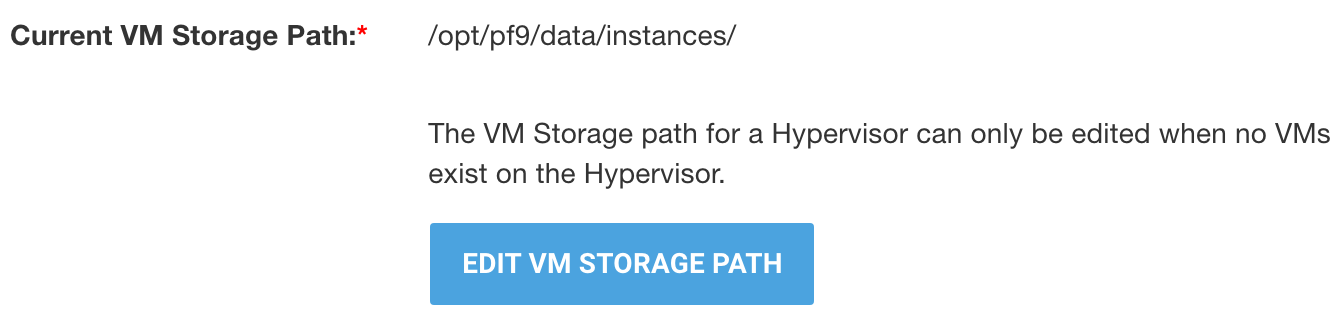 Current VM Storage Path