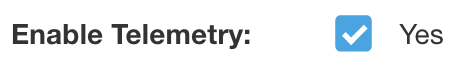 Enable Telemetry